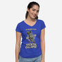 Retirement Plan-Womens-V-Neck-Tee-RoboMega