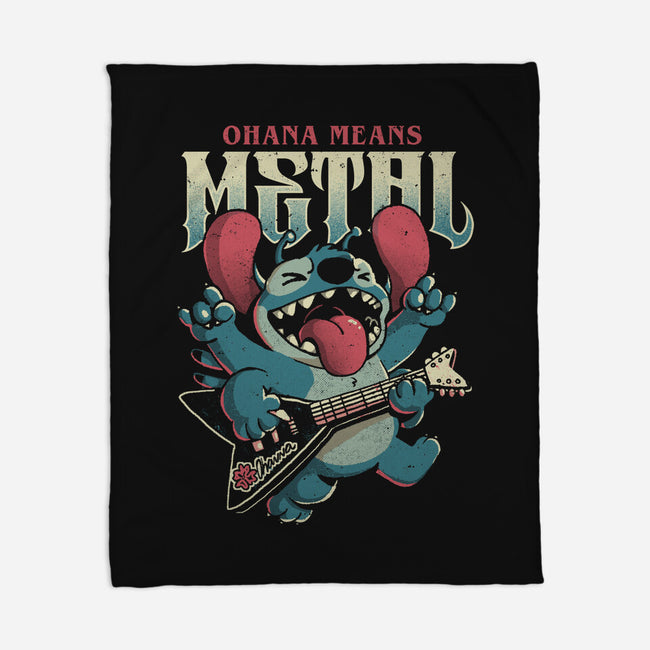 Ohana Means Metal-None-Fleece-Blanket-Arigatees