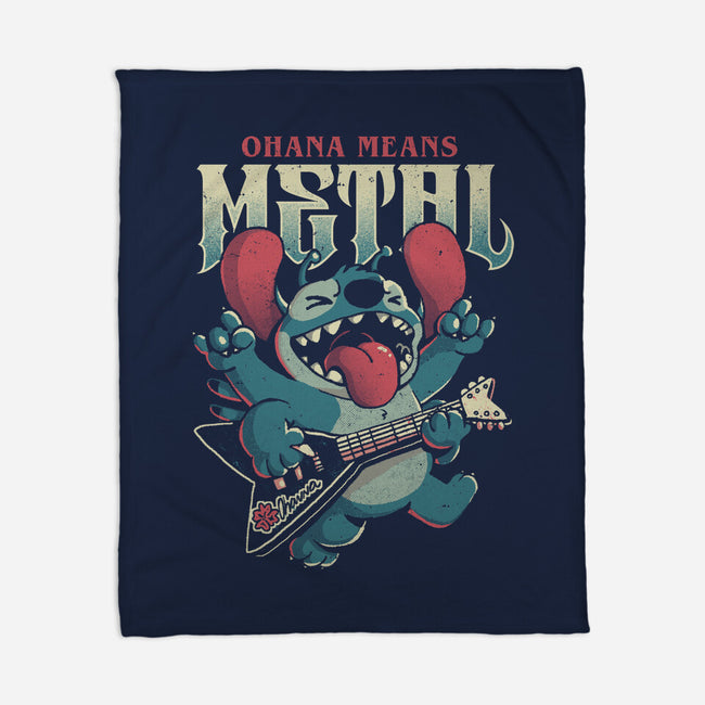Ohana Means Metal-None-Fleece-Blanket-Arigatees