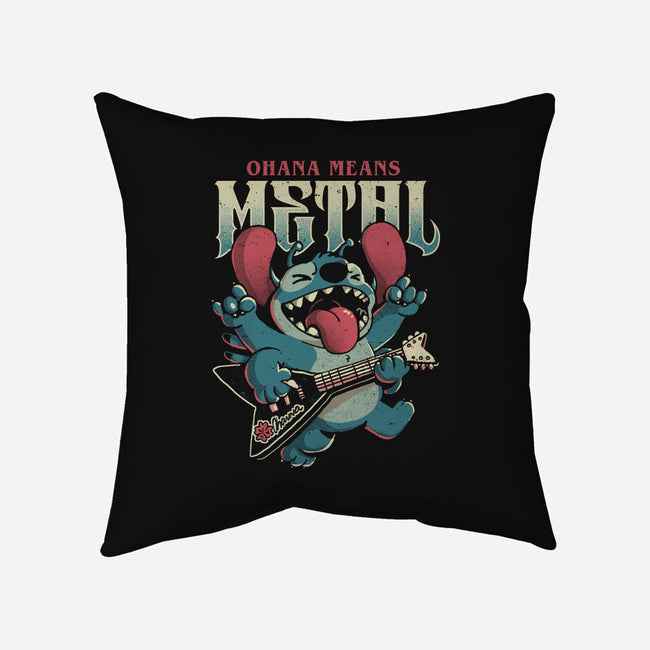 Ohana Means Metal-None-Removable Cover w Insert-Throw Pillow-Arigatees
