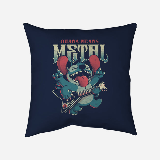 Ohana Means Metal-None-Removable Cover w Insert-Throw Pillow-Arigatees