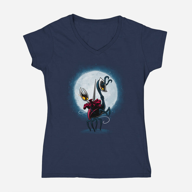 Hollow Rider-Womens-V-Neck-Tee-teesgeex