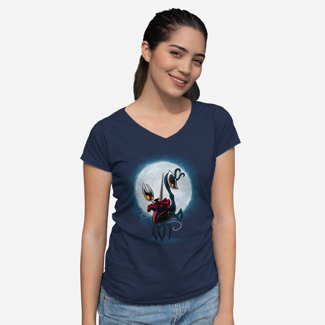 Hollow Rider-Womens-V-Neck-Tee-teesgeex