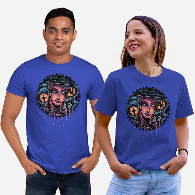 Rise From The Darkness-Unisex-Basic-Tee-glitchygorilla