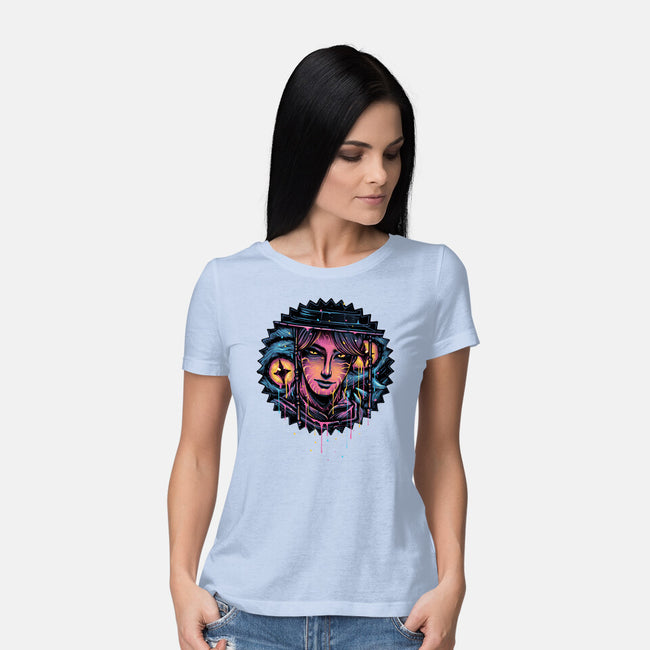 Rise From The Darkness-Womens-Basic-Tee-glitchygorilla
