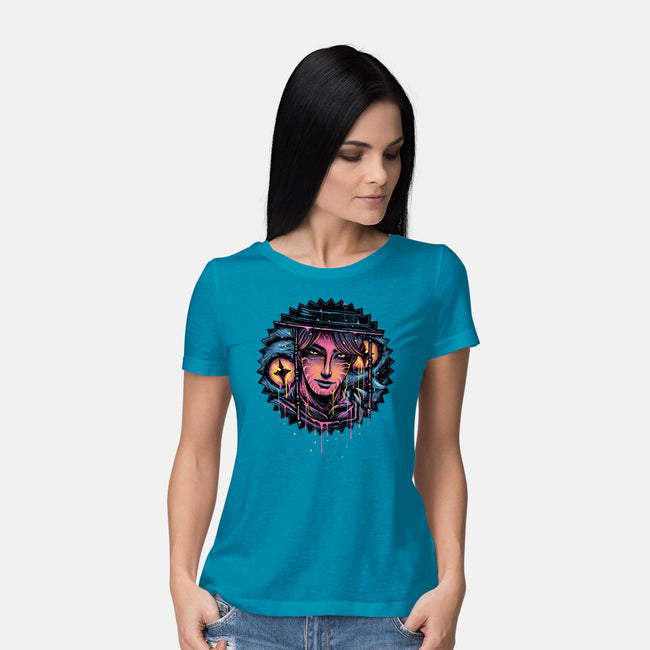 Rise From The Darkness-Womens-Basic-Tee-glitchygorilla
