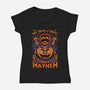 Puppet Pumpkin Halloween-Womens-V-Neck-Tee-Studio Mootant