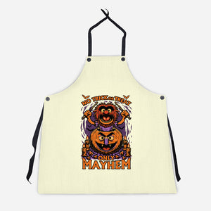 Puppet Pumpkin Halloween-Unisex-Kitchen-Apron-Studio Mootant