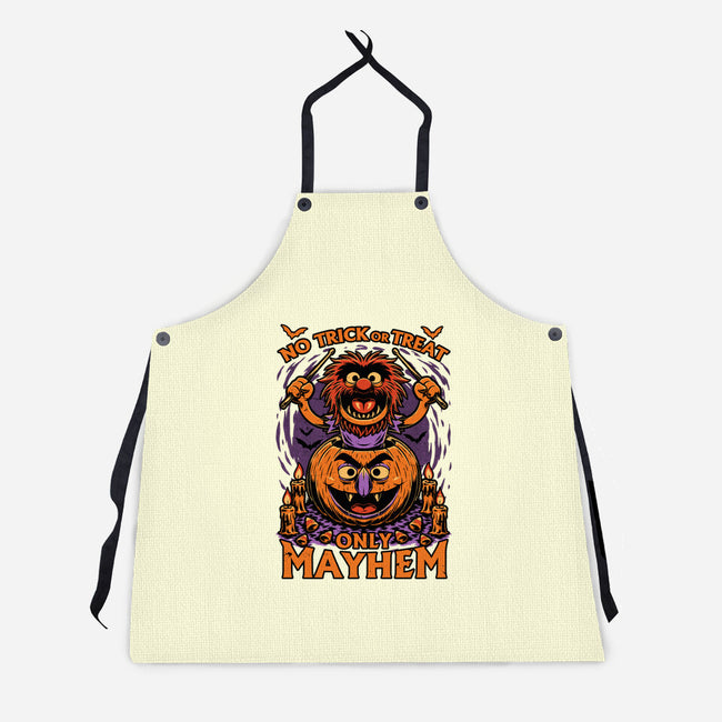 Puppet Pumpkin Halloween-Unisex-Kitchen-Apron-Studio Mootant