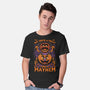 Puppet Pumpkin Halloween-Mens-Basic-Tee-Studio Mootant