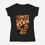 Puppet Science Horror-Womens-V-Neck-Tee-Studio Mootant