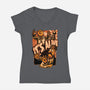 Puppet Science Horror-Womens-V-Neck-Tee-Studio Mootant