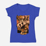 Puppet Science Horror-Womens-V-Neck-Tee-Studio Mootant