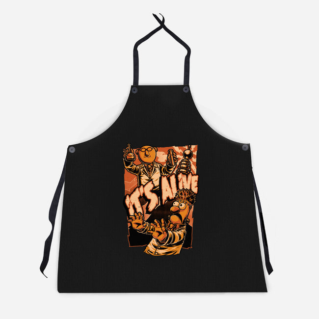 Puppet Science Horror-Unisex-Kitchen-Apron-Studio Mootant