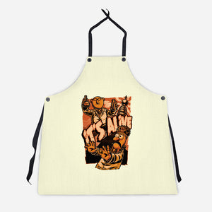 Puppet Science Horror-Unisex-Kitchen-Apron-Studio Mootant