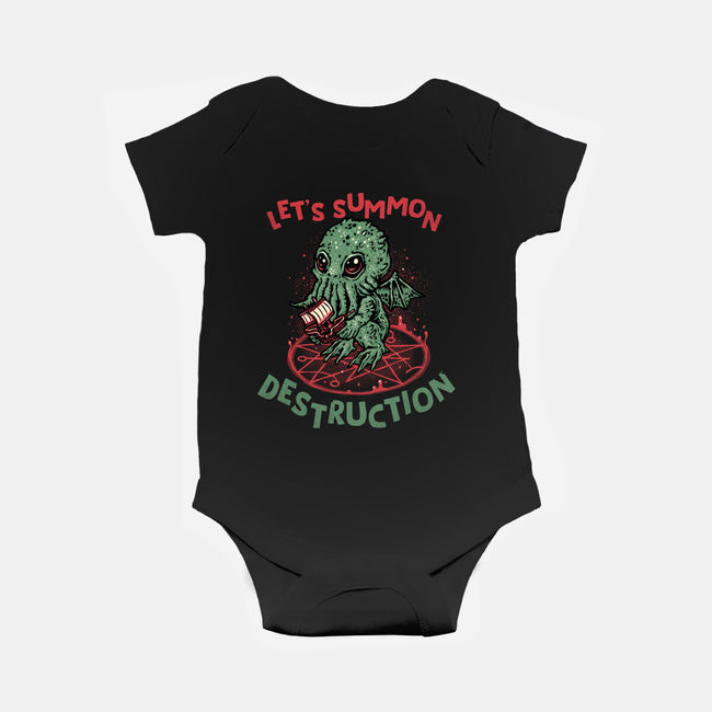 Summon Destruction-Baby-Basic-Onesie-glitchygorilla