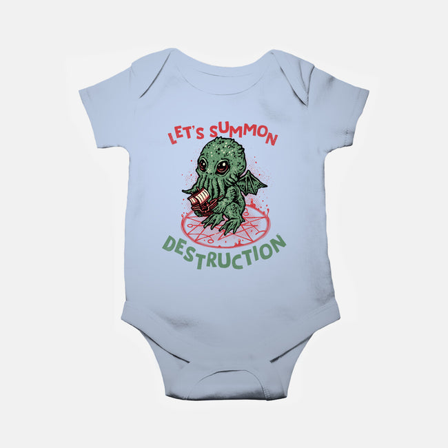 Summon Destruction-Baby-Basic-Onesie-glitchygorilla