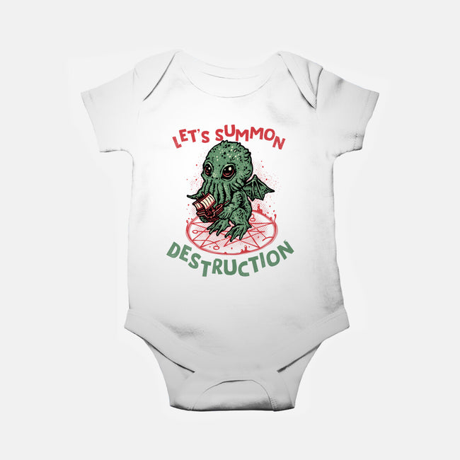 Summon Destruction-Baby-Basic-Onesie-glitchygorilla