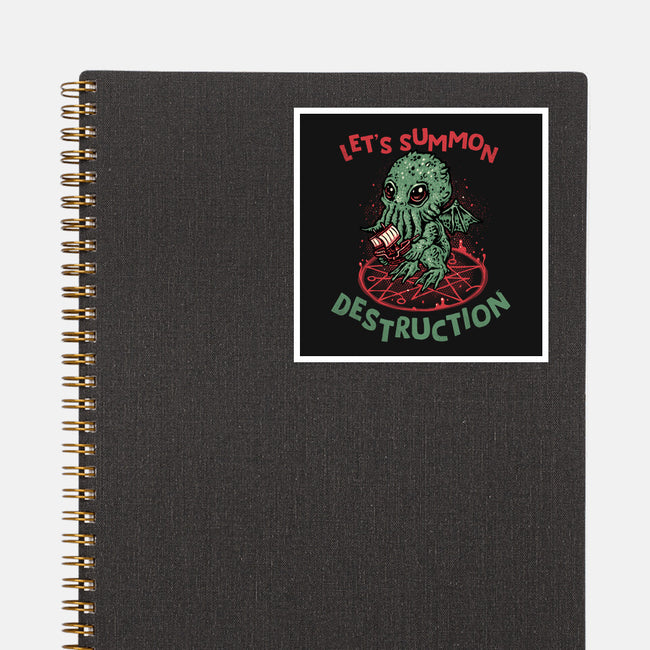 Summon Destruction-None-Glossy-Sticker-glitchygorilla