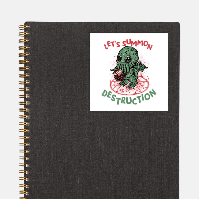Summon Destruction-None-Glossy-Sticker-glitchygorilla