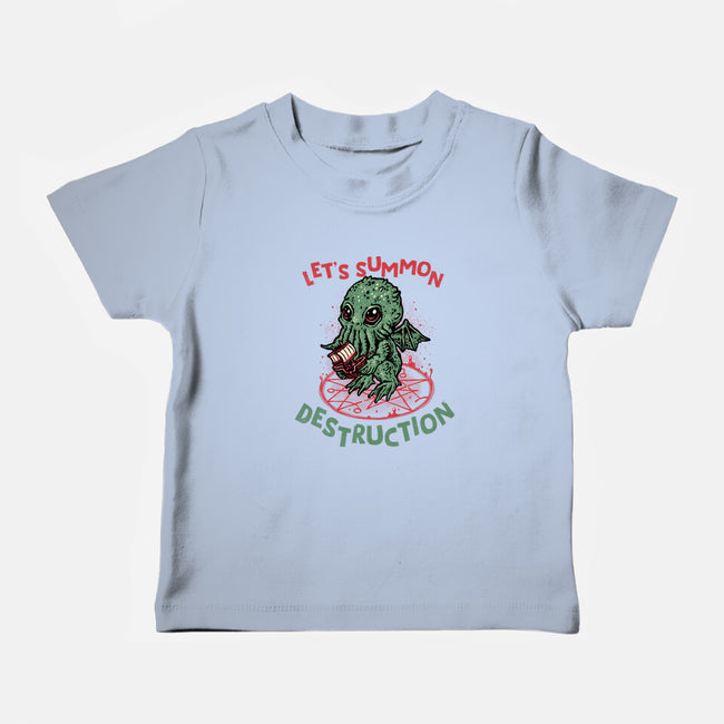 Summon Destruction-Baby-Basic-Tee-glitchygorilla