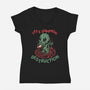 Summon Destruction-Womens-V-Neck-Tee-glitchygorilla