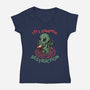 Summon Destruction-Womens-V-Neck-Tee-glitchygorilla