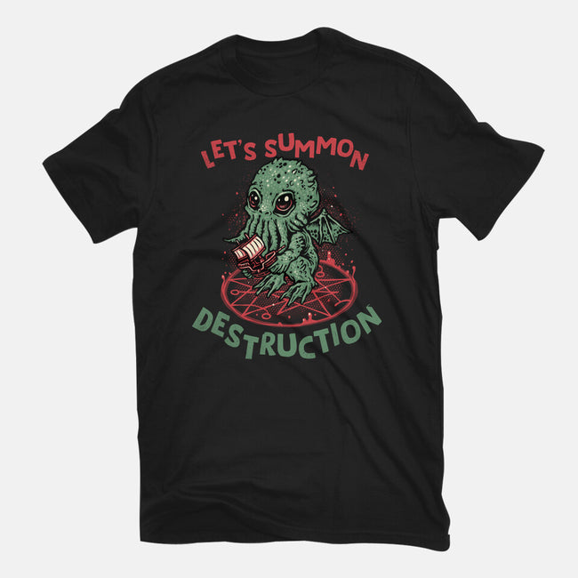 Summon Destruction-Unisex-Basic-Tee-glitchygorilla