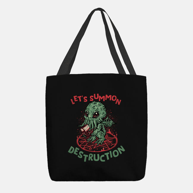 Summon Destruction-None-Basic Tote-Bag-glitchygorilla