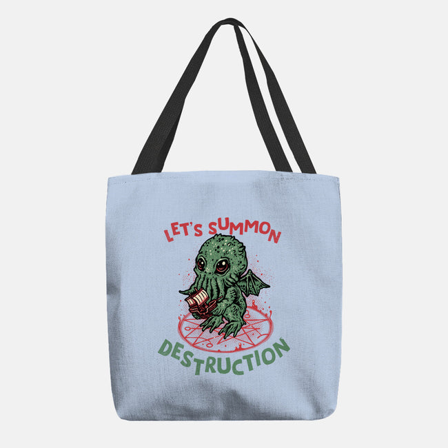 Summon Destruction-None-Basic Tote-Bag-glitchygorilla