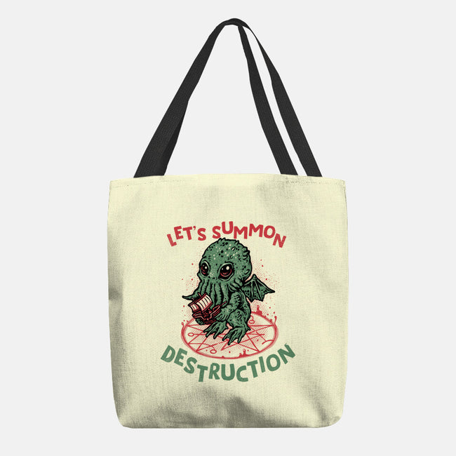 Summon Destruction-None-Basic Tote-Bag-glitchygorilla