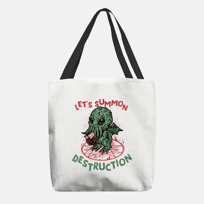 Summon Destruction-None-Basic Tote-Bag-glitchygorilla
