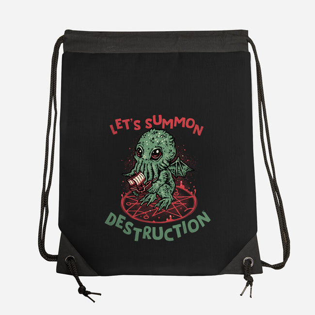 Summon Destruction-None-Drawstring-Bag-glitchygorilla