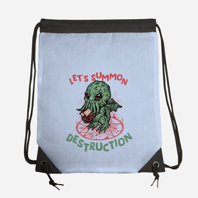 Summon Destruction-None-Drawstring-Bag-glitchygorilla