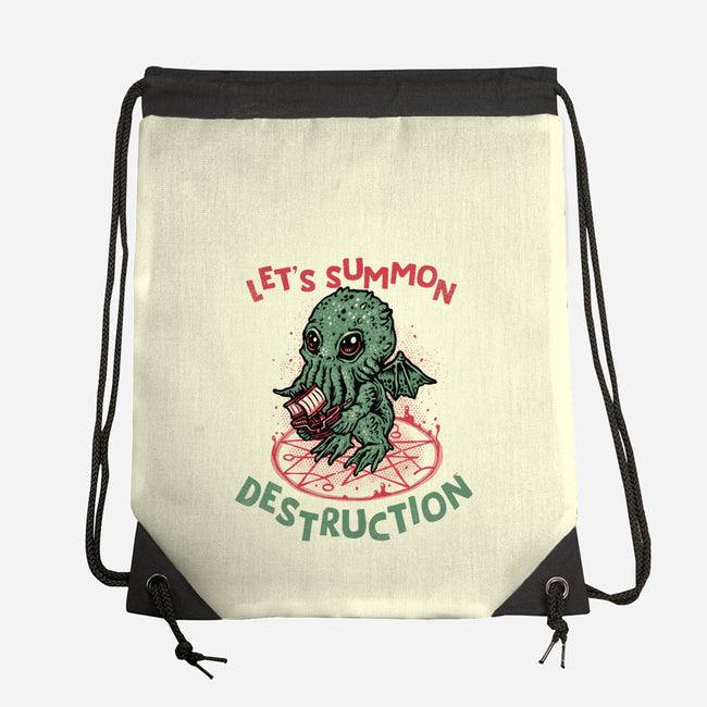 Summon Destruction-None-Drawstring-Bag-glitchygorilla
