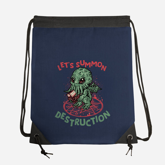 Summon Destruction-None-Drawstring-Bag-glitchygorilla