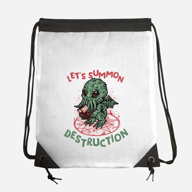 Summon Destruction-None-Drawstring-Bag-glitchygorilla
