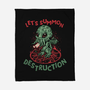 Summon Destruction-None-Fleece-Blanket-glitchygorilla