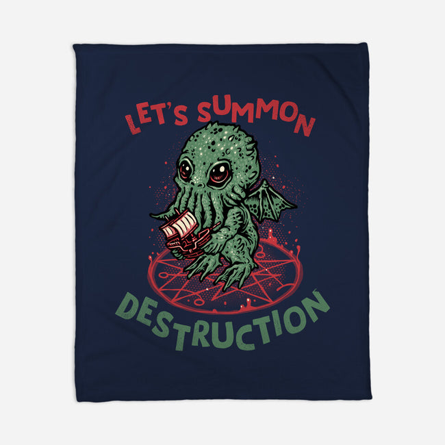 Summon Destruction-None-Fleece-Blanket-glitchygorilla