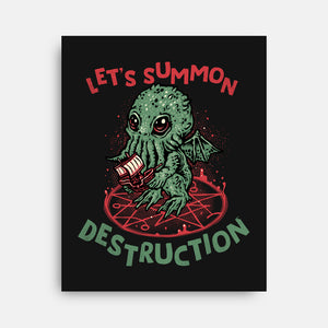 Summon Destruction-None-Stretched-Canvas-glitchygorilla