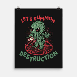 Summon Destruction-None-Matte-Poster-glitchygorilla