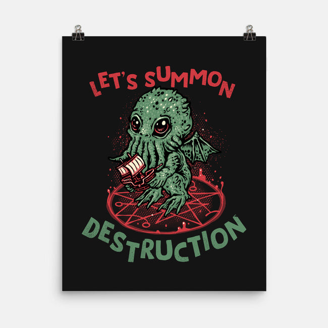 Summon Destruction-None-Matte-Poster-glitchygorilla