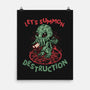 Summon Destruction-None-Matte-Poster-glitchygorilla