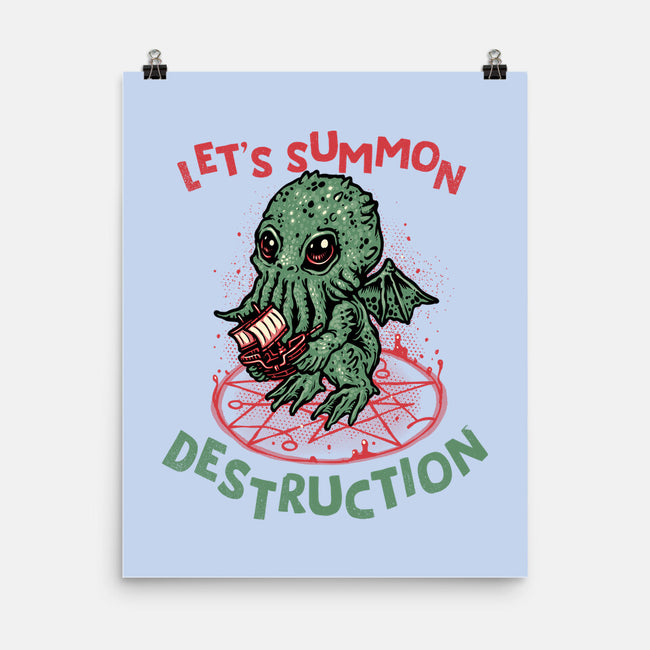Summon Destruction-None-Matte-Poster-glitchygorilla