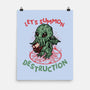 Summon Destruction-None-Matte-Poster-glitchygorilla