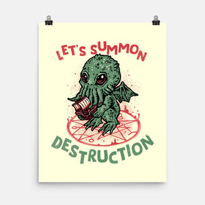 Summon Destruction-None-Matte-Poster-glitchygorilla