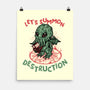 Summon Destruction-None-Matte-Poster-glitchygorilla