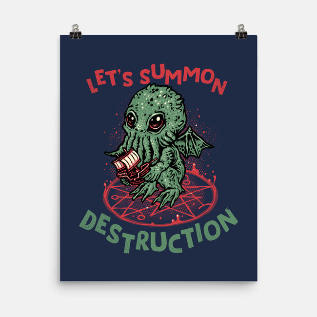 Summon Destruction-None-Matte-Poster-glitchygorilla