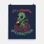 Summon Destruction-None-Matte-Poster-glitchygorilla
