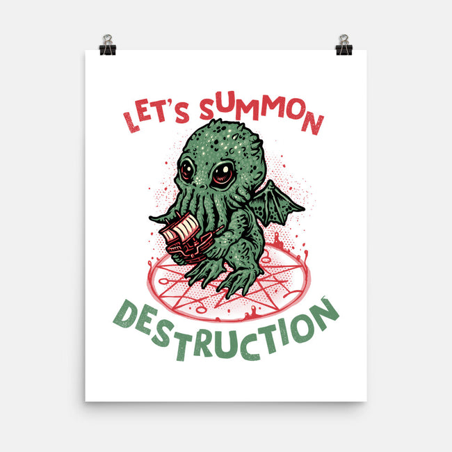 Summon Destruction-None-Matte-Poster-glitchygorilla